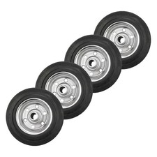 4er Set Vollgummi-Rad 80x25x12