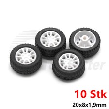 10 Stk 20mm Räder Gummi